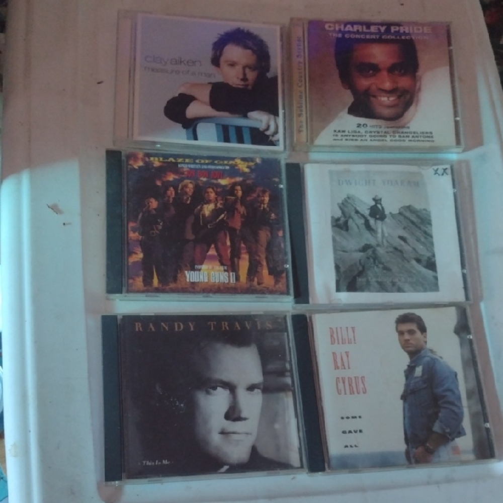 Collection of Country and Rock Music CDs